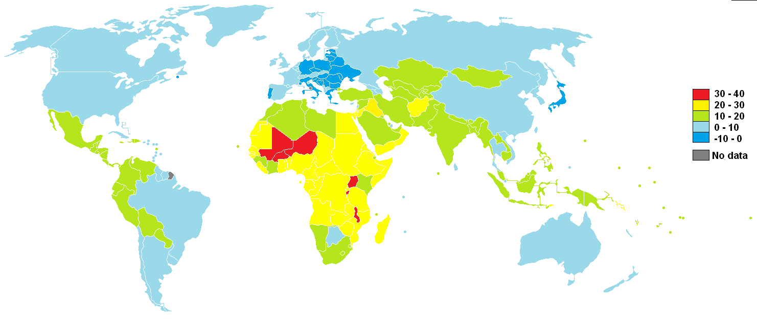Страны с максимальным приростом. Естественный прирост по странам. Естественный прирост стран карта.